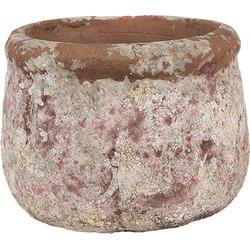 Clayre & Eef Bloempot Ø 13x9 cm Beige Terracotta