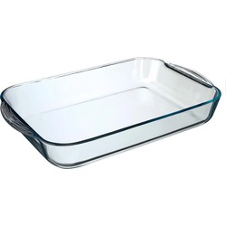 Secret de Gourmet - Ovenschaal rechthoek - Transparant glas - 40 x 25 cm - 6 liter - Ovenschalen