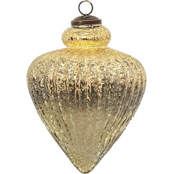 Clayre & Eef Kerstbal  Ø 12 cm Goudkleurig Glas Kerstdecoratie