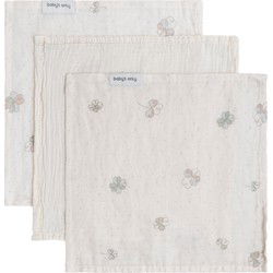 Baby's Only Monddoekje Tender - 3-pack - Linen/Clover - 30x30 cm