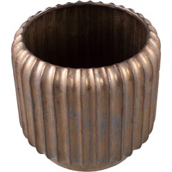 PTMD Bloempot Eevie - 26x26x26 cm - Keramiek - Brons