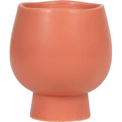 Kolibri Home | Scandic terracotta bloempot - Terracotta kleurige keramieken sierpot - Ø9cm