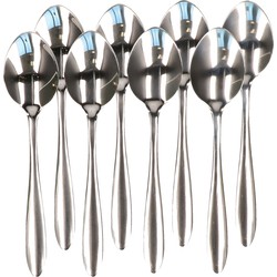 Excellent Houseware Tafelbestek lepels - 12x - RVS - 18,5 cm - bestek - Eetlepels