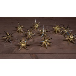 10Pcs Silver 3D Star 12 cm 10Led Warm White 1,5M