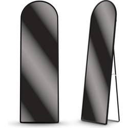 Passpiegel - Ovale Spiegel - 160x60cm - Zwart