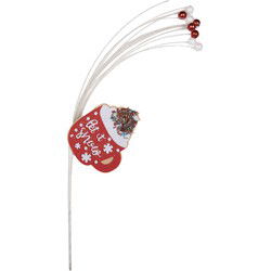 Clayre & Eef Kerstdecoratie Rood Kunststof