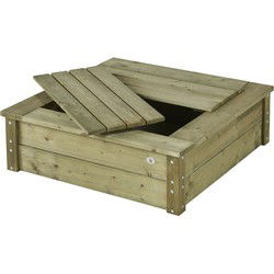 Zandbak 100x100 cm met deksel