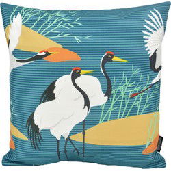 Sierkussen Crane Birds #2 - Outdoor | 45 x 45 cm | Katoen/Polyester