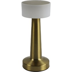 Tafellamp Lampa 9x9x21 cm goud/wit