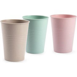 Plasticforte Drinkglazen - 12x stuks - gekleurd - 360 ml - Drinkglazen