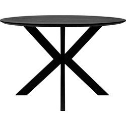 Kick eettafel Jake - 120cm - Zwart
