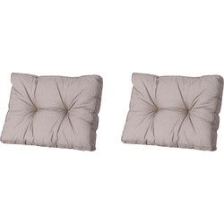 Madison -  Florance Rugkussen Basic taupe - Ca. 43x60 cm - Set van 2