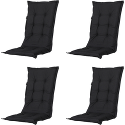 Madison -  Tuinstoelkussen Lage Rug Panama black - Ca. 105x50 cm - Set van 4