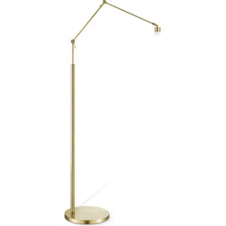 Klassieke vloerlamp voet Shift voor lampenkap - Messing - 80/35/160 - gemaakt van Metaal - geschikt voor E27 LED lichtbron - voor lampenkap met doorsnede max.50cm