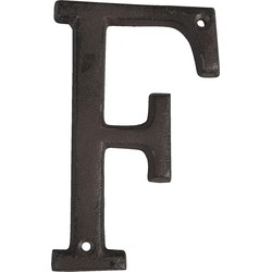 Clayre & Eef IJzeren Letter F  13 cm Bruin Ijzer Decoratie Letters