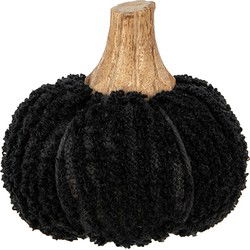 Clayre & Eef Decoratie Pompoen Zwart Polyester