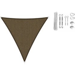 Shadow Comfort driehoek 3,6x3,6x3,6m Japanese Brown met Bevestigingsset