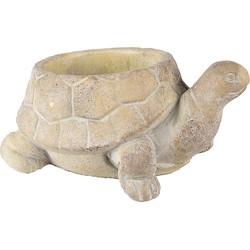 Clayre & Eef Bloempot Schildpad 22x16x10 cm Beige Steen Bloempot binnen