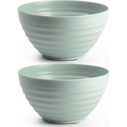 Plasticforte Kommetjes/schaaltjes - 8x - kunststof - 15x8 cm - groen - Kommetjes