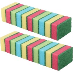 Keuken/huishoud schuursponsjes 9 cm - Voordeelpakket 50x stuks - Schuursponzen