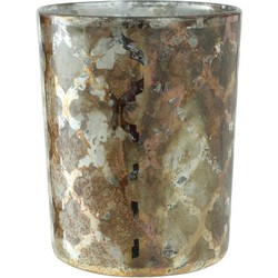 PTMD Malou Copper oxidised votive glass tealight S - set van 6