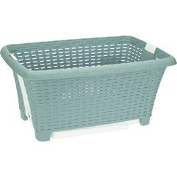 Bathroom solutions wasmand op poten - groen - 38L - 39x59x29 cm - Wasmanden