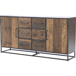 Dressoir Hout - 180x40x90cm - Dressoir Lio - Giga Meubel