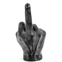 Candle - Middle Finger - Wax - Black - 570gram - 10x9x17cm