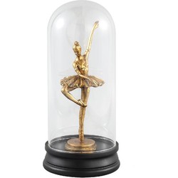 PTMD Ballet Ronde Stolp Ballerina - H30 x Ø14,5 cm - Poly - Goud