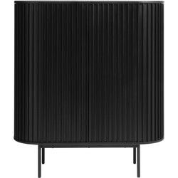Kast Zwart - 45x110x125cm - Eikenhout - Kast Siena