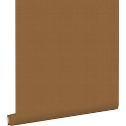 ESTAhome behang linnenstructuur warm oranje - 0,53 x 10,05 m - 139241