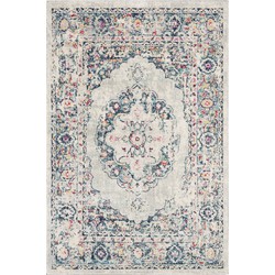 Safavieh Modern Chic Indoor Woven Area Rug, Madison Collection, MAD931, in Light Grey & Fuchsia, 122 X 183 cm