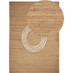 Beliani BOGAZOREN - Gevlochten-Beige-Jute