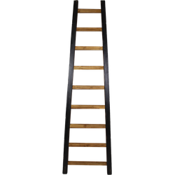 Decoratieve ladder Tangga - 150 cm - naturel/zwart - teak