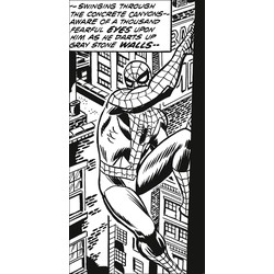 Komar fotobehang Spider-Man zwart wit - 100 x 200 cm - 610724