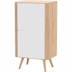 Ena cabinet houten opbergkast whitewash - 60 x 110 cm