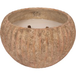 PTMD Kaars Yasmeene - 29x29x18 cm - Cement - Bruin
