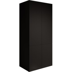 Meubella - Kledingkast Palamos - Mat zwart - 90 cm