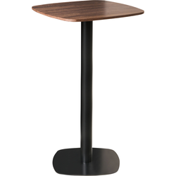 MORELLA - Statafel - Donkerbruin/Zwart - 60 x 60 cm - MDF