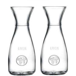 Pasabache water karaffen van 1.0 liter - 2x - glas - Sapkan - Karaffen