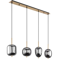 Moderne hanglamp Blacky i - L:110cm - E14 - Glas - Messing
