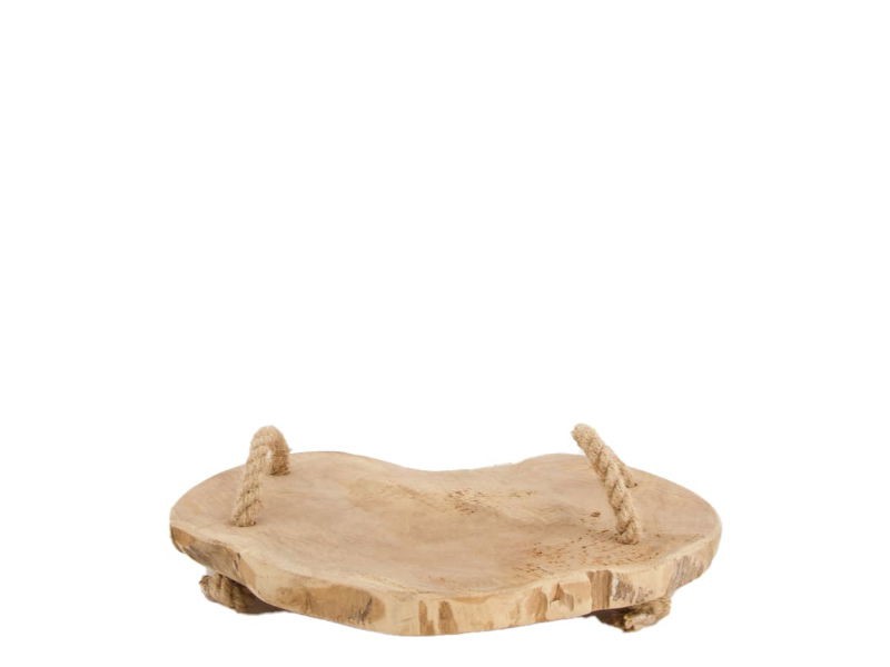 Slice teak with handles 26x21x4 cm - 