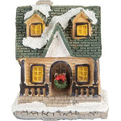 Clayre & Eef Decoratie Huis met LED Beige Kunststof