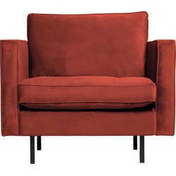 BePureHome Rodeo Classic Fauteuil - Velvet - Chetsnut - 83x98x88