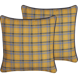 DICENTRA  - Sierkussen set van 2 - Geel - 45 x 45 cm - Polyester