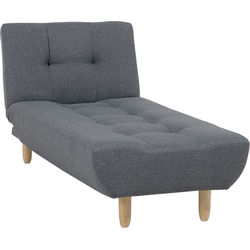 Beliani ALSTEN - Chaise longue-Grijs-Polyester