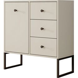 Meubella - Dressoir Lyndall - Beige - 77 cm - Met lades