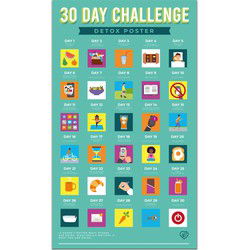 Gift Republic 30 Dagen Uitdaging Poster Fitness Detox