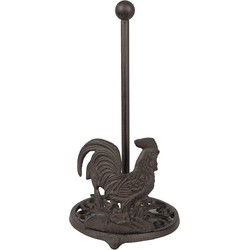 Clayre & Eef Keukenrolhouder Ø 17x33 cm Bruin Metaal Haan