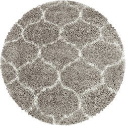 Tapijtenloods Opera Soft Shaggy Rond Hoogpolig Vloerkleed Beige- 80 CM ROND